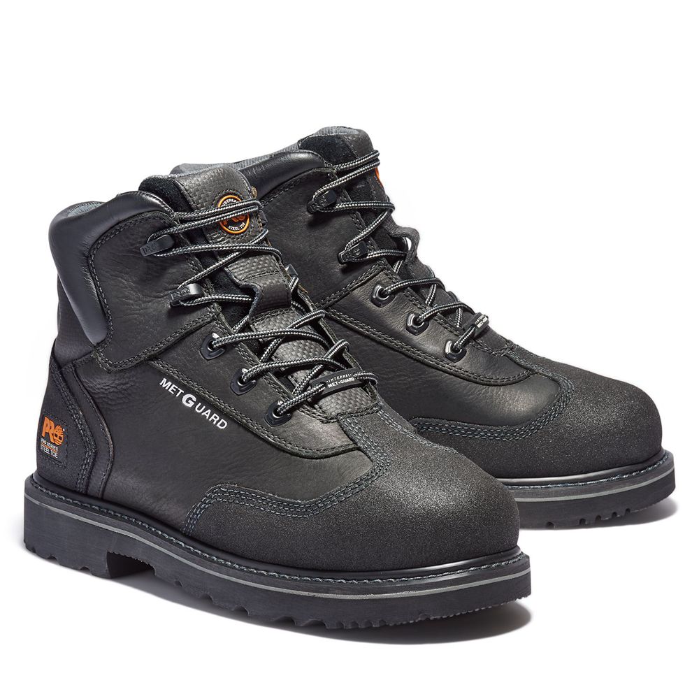 Botas de Trabajo Timberland Hombre Pro® Met Guard 6\" Steel Toe Negras - Chile GKO-134287